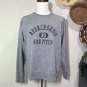 Abercrombie & Fitch Light Gray Crewneck Sweatshirt